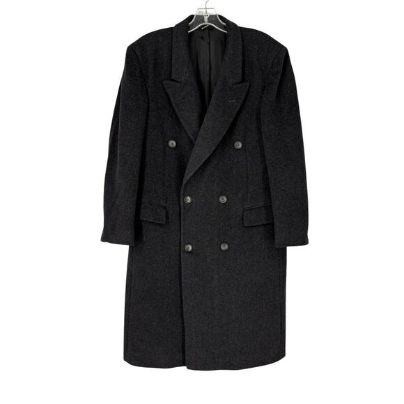 Vintage Nino Cerutti Signature 100% Wool Double Breasted Men’s Coat Gray Size 38 - Picture 1 of 14